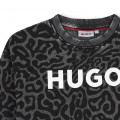 Sudadera de muletón estampada HUGO para NIÑA