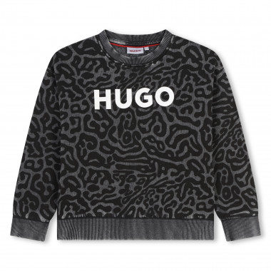 Fleece sweatshirt met print HUGO Voor