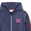 Sweat-shirt brillant zippé HUGO pour FILLE