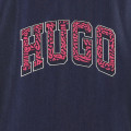 Shiny T-shirt with logo HUGO for GIRL