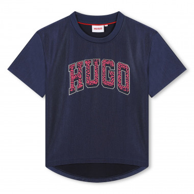 T-shirt brillant avec logo HUGO pour FILLE