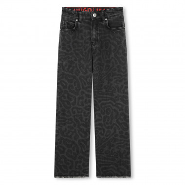 Printed jeans with raw edges HUGO for GIRL