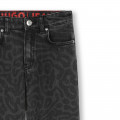 Printed jeans with raw edges HUGO for GIRL