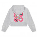 Sweat-shirt zippé avec fleurs HUGO pour FILLE