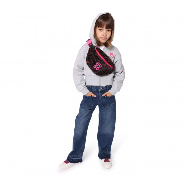 Zip-up sweatshirt with flowers HUGO for GIRL