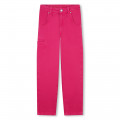 Faded cotton trousers HUGO for GIRL