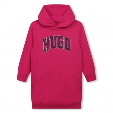 Fleece jurk met kangoeroezak HUGO Voor