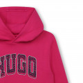 Fleece jurk met kangoeroezak HUGO Voor