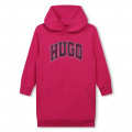 Fleece jurk met kangoeroezak HUGO Voor