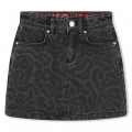 Printed denim miniskirt HUGO for GIRL