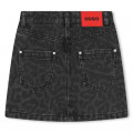 Printed denim miniskirt HUGO for GIRL