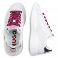 Sneakers met veters en print HUGO Voor