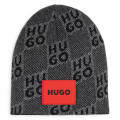 Chequered knitted hat HUGO for BOY