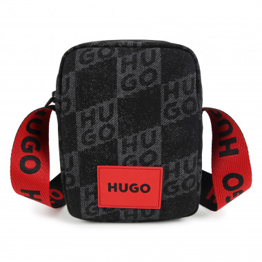 Chequered fabric satchel HUGO for BOY