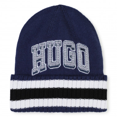 Knitted striped hat HUGO for BOY