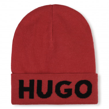 Knitted roll-up cuff hat HUGO for UNISEX