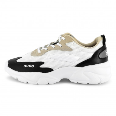 Bi-material lace-up trainers HUGO for BOY