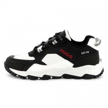 Bi-material lace-up trainers HUGO for BOY