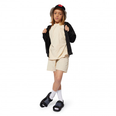 Zip-up pocket cotton T-shirt HUGO for BOY