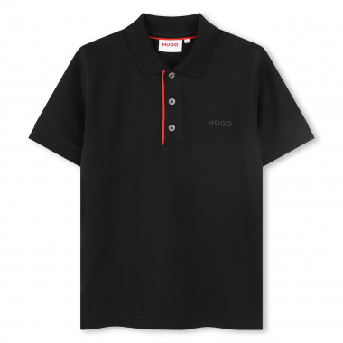 Short-sleeved piqué polo shirt HUGO for BOY