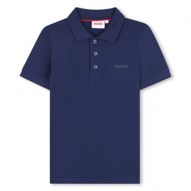 Short-sleeved piqué polo shirt HUGO for BOY