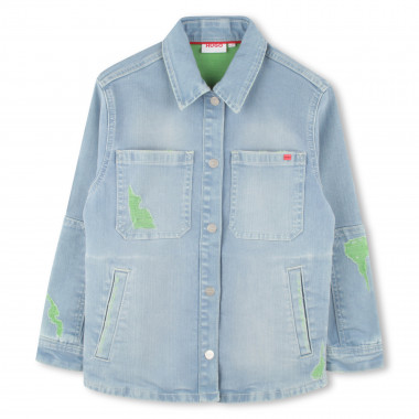 Denim overshirt with pockets HUGO for BOY