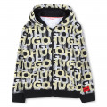 Printed fleece zip sweatshirt HUGO for BOY
