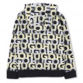 Printed fleece zip sweatshirt HUGO for BOY