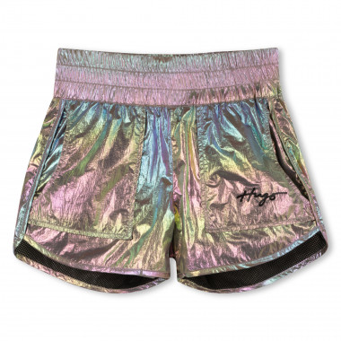 Short froissé effet iridescent HUGO pour FILLE