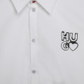 Camisa de popelina de algodón HUGO para NIÑA