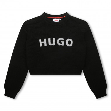 Cropped knitted jumper HUGO for GIRL