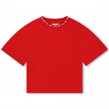 Novelty collar T-shirt HUGO for GIRL