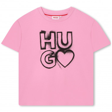 T-Shirt mit Herz-Print HUGO Für MÄDCHEN