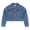 Veste courte en denim HUGO pour FILLE