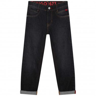 Straight cut cotton jeans HUGO for BOY