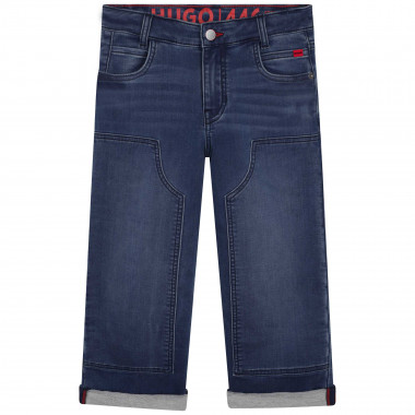 Wide-leg cotton blend jeans HUGO for BOY