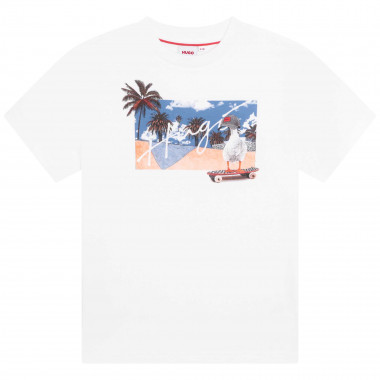 T-Shirt mit Palmenaufdruck HUGO Für JUNGE