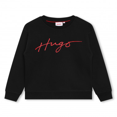 Fleece sweatshirt met logo HUGO Voor