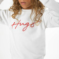 Sweat-shirt molleton avec logo HUGO pour GARCON