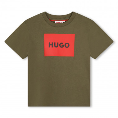 T-Shirt mit gerahmtem Logo-Print HUGO Für JUNGE