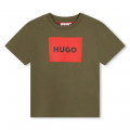 T-shirt imprimé logo encadré HUGO pour GARCON
