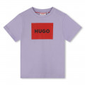 T-shirt imprimé logo encadré HUGO pour GARCON