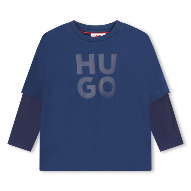 T-shirt 2-en-1 avec logo HUGO pour GARCON