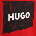 T-shirt met omkaderd logo HUGO Voor