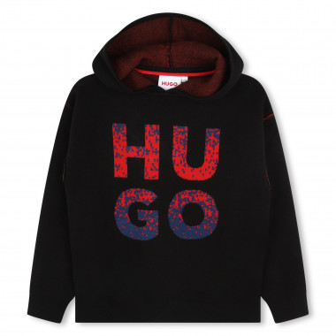 Hooded jacquard jumper HUGO for BOY