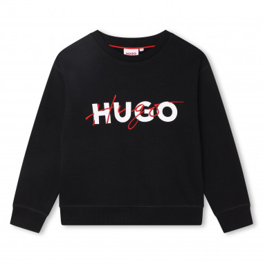 Embroidered fleece sweatshirt HUGO for BOY