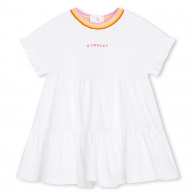 Robe à volants avec imprimé GIVENCHY pour FILLE