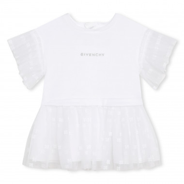 Bi-material embroidered dress GIVENCHY for GIRL