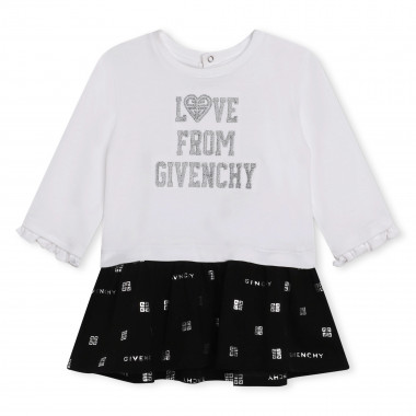 Jurk twee materialen met print GIVENCHY Voor