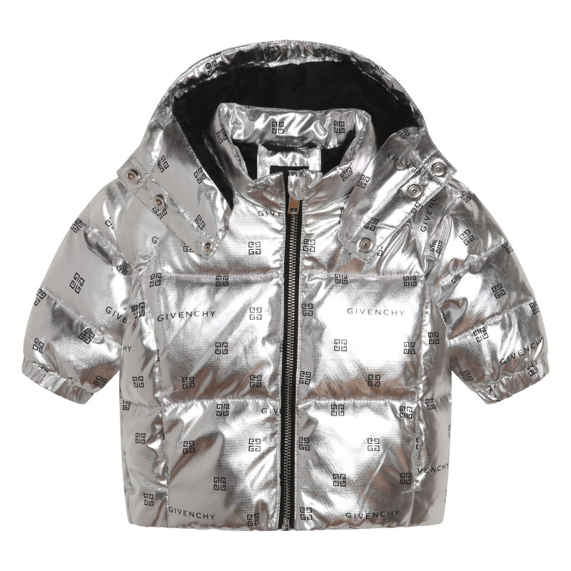 GIVENCHY Doudoune a capuche bebe argent Kids around